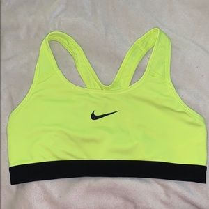 Nike Neon Yellow Sports Bra